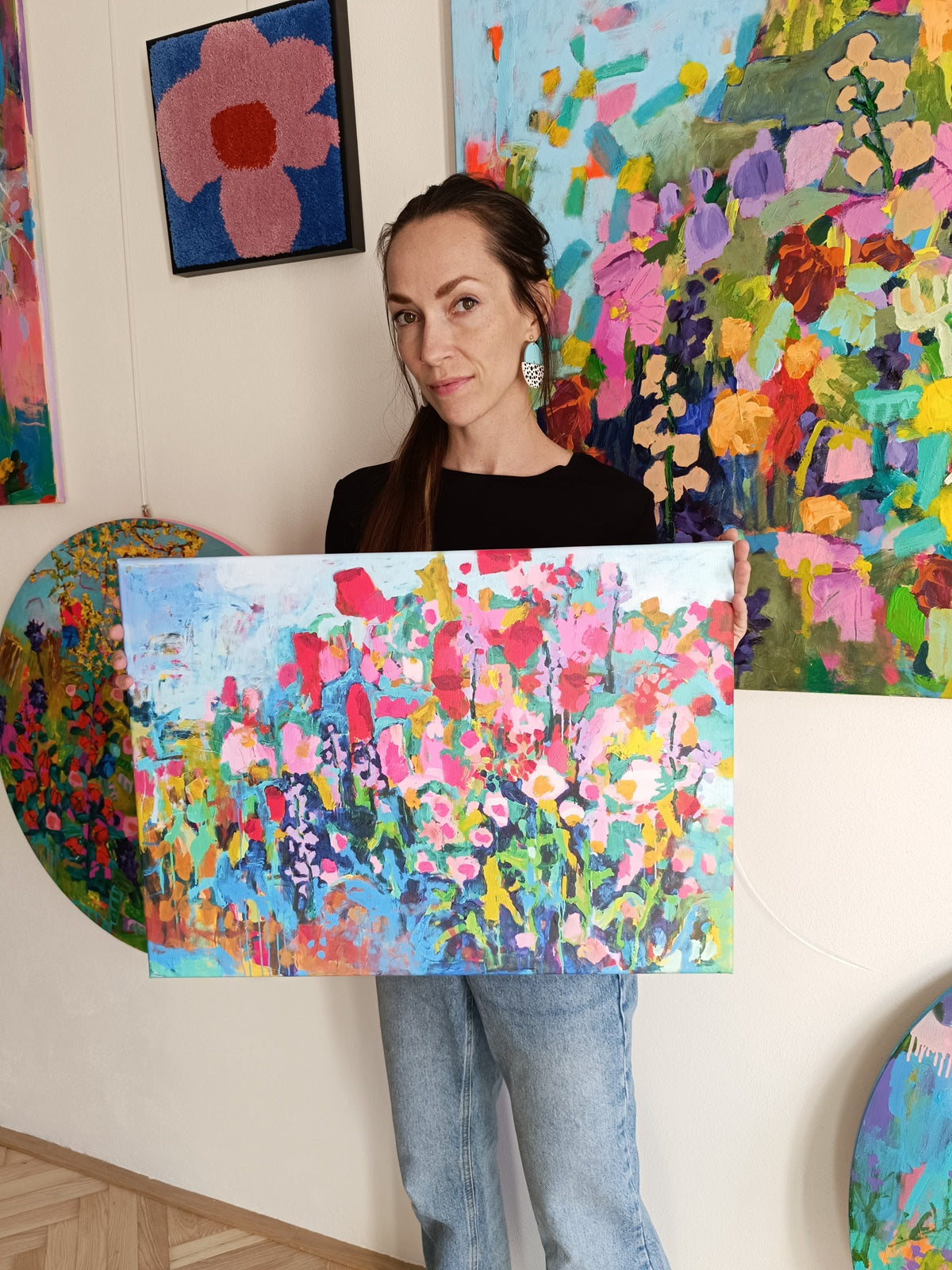 floral colorul wall art
