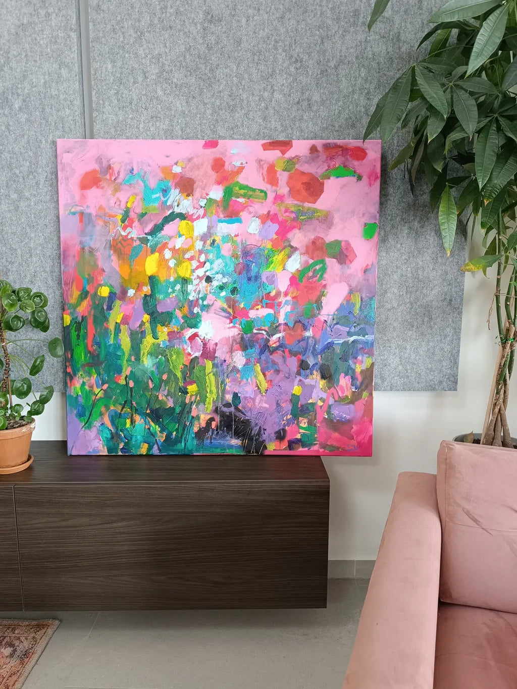 Textured abstract painting