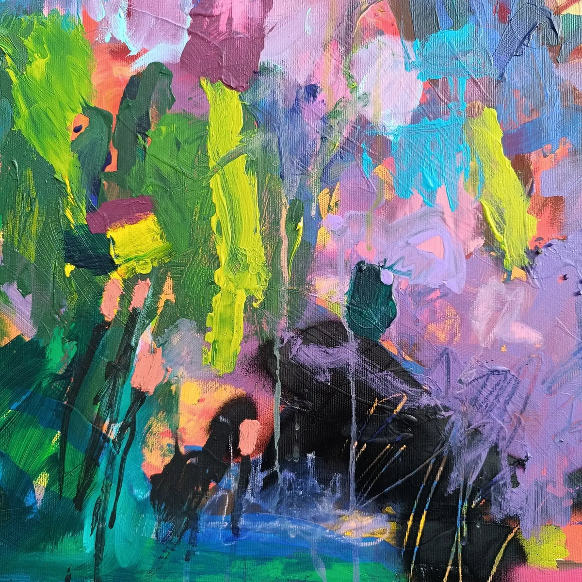 Textured abstract painting