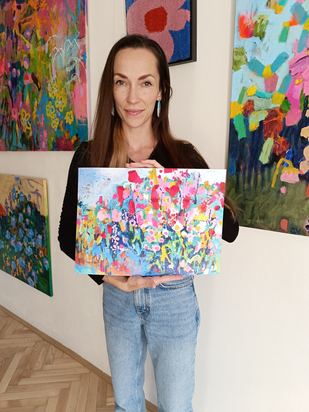 floral colorul wall art