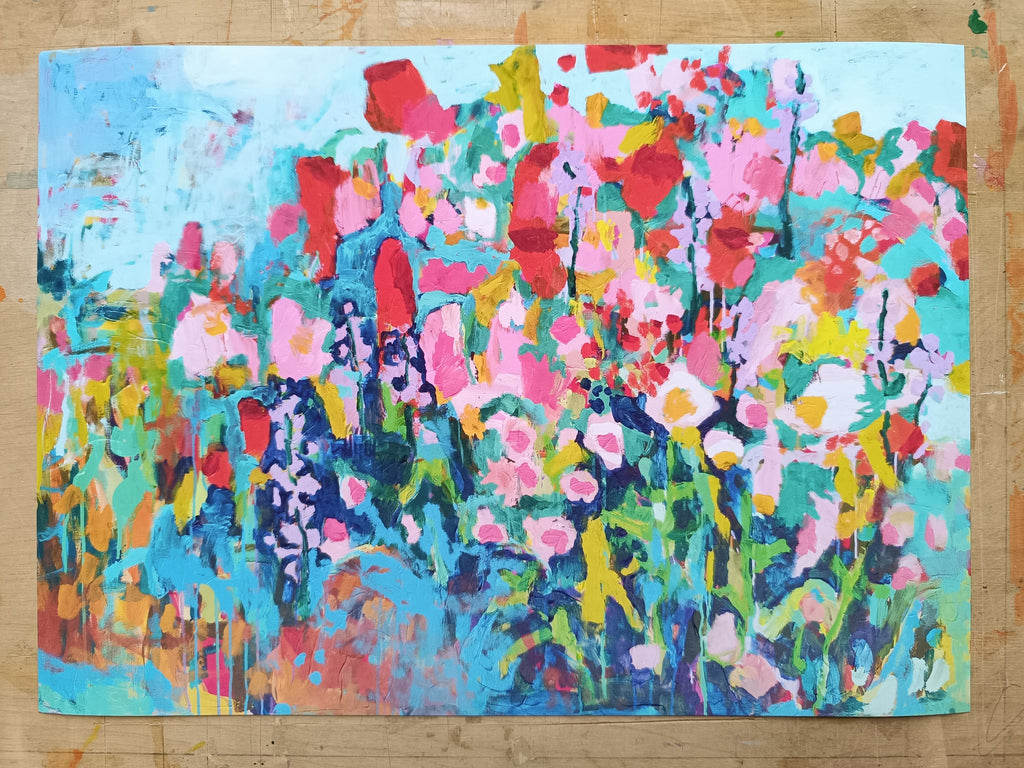floral colorul wall art