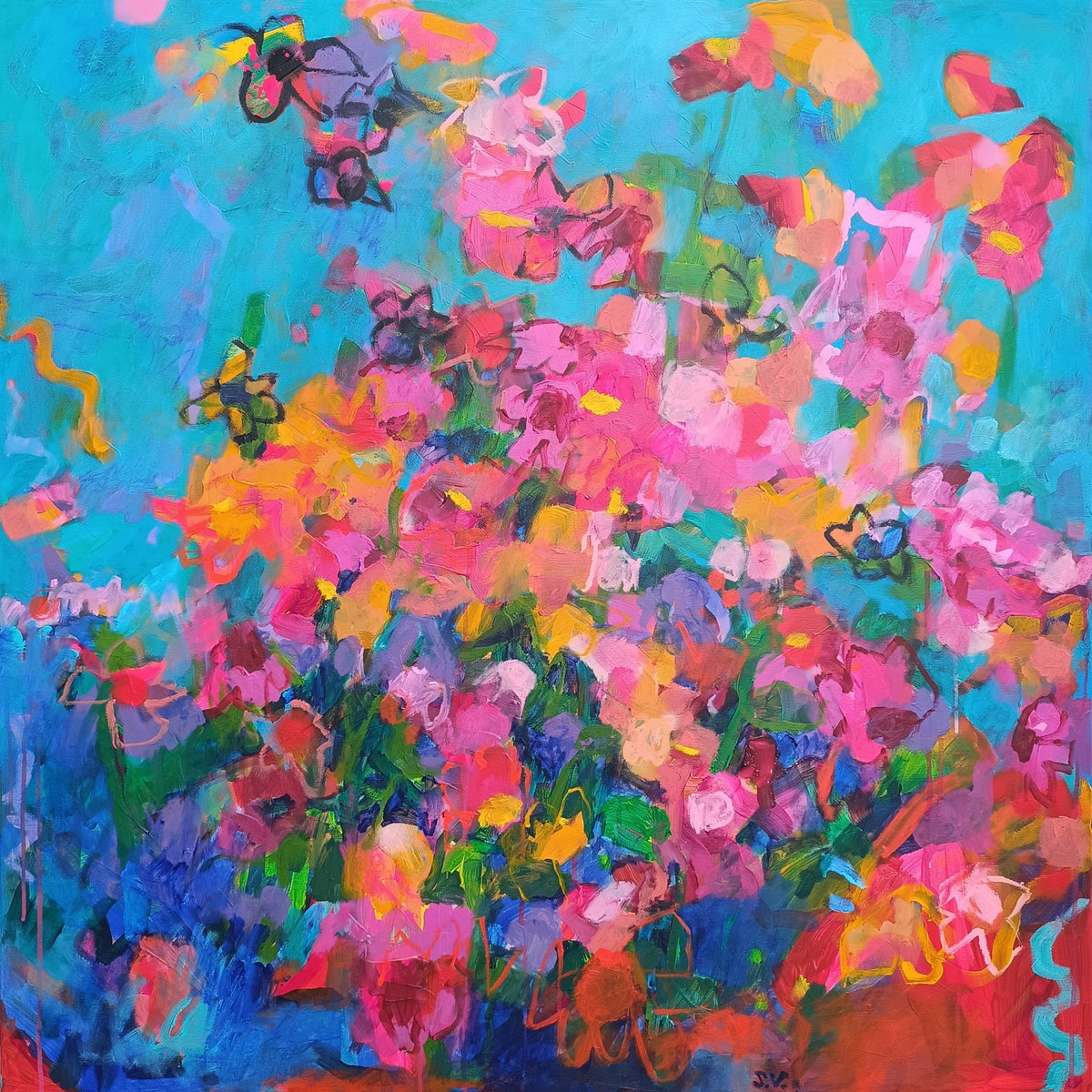 Large abstract botanical artwork 
